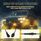 8 Pods Full Angle RGB Rock Lights Compatible with 12V Trucks Jeep UTV SUV ATV Boat Golf Cart, Waterproof, Multi-Color,Brake Light, App/Remote Control Led Rock Lights with Music Mode(Patented)