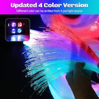 Car Starlight Headliner Kit, 4 Colors 32W Twinkle & Meteor Fiber Optic Shooting Stars Lights, 2 in 1 Light Engine 1000pcs*0.03in*13.1ft+240 RGBW 4 Port Ceiling Starlights for Car Home Roof Décor