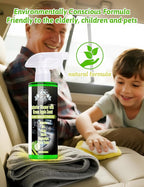 Kingvo Interior Car Cleaner, Car Seat Cleaner Cleaning Kit Carpet Shiny Stuff Deep Cleans Rubber Floor Mat Truck,Green Apple Scent