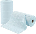Ferdilan 80 Pack Microfiber Cleaning Cloth Roll,Lint Free Rags Paper Towels & Tear Away Reusable Towels,Washable Shop Rags,Wash Cloths Dish Rags(12" x 12") for Car Kitchen Window Garage-Light Blue
