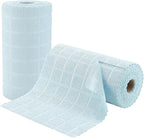 Ferdilan 80 Pack Microfiber Cleaning Cloth Roll,Lint Free Rags Paper Towels & Tear Away Reusable Towels,Washable Shop Rags,Wash Cloths Dish Rags(12" x 12") for Car Kitchen Window Garage-Light Blue
