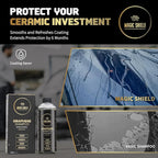 Magic Shield Graphene Shampoo – pH Neutral Car Wash | Advanced Hydrophobic & SiO2 Protection | Deep Cleans & Enhances Shine | Safe for Ceramic Coatings & All Paint Types – 16oz