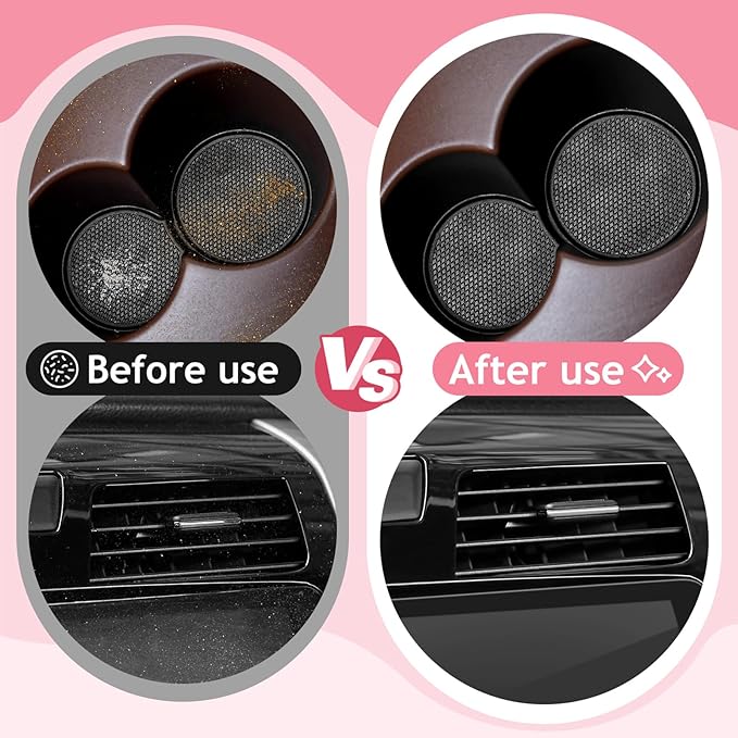 TeSabMi Car Cleaning Gel Car Cleaning Putty Car Putty Car Interior Cleaner Car Slime Car Detailing Kit Car Accessories Gifts for Mother's Day Mom Men Women Stocking Stuffers Pink