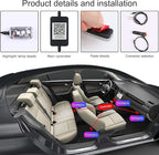 64 Colors Car Ambient Lighting Footwell RF Remote + APP Control Multicoloured Music Car Atmosphere Decorative Lighting Kit 1W DC 12V-24V