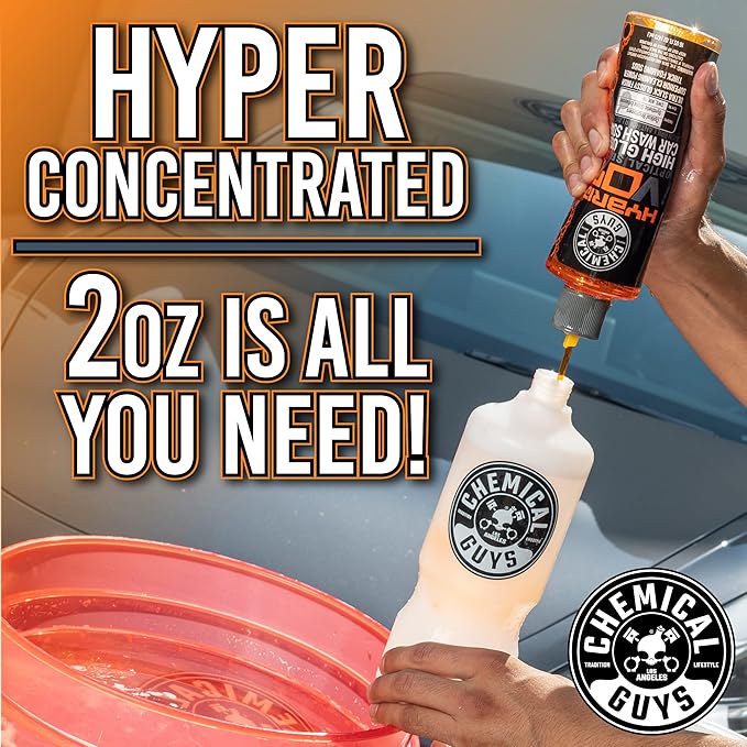 Chemical Guys CWS_808 Hybrid Foaming High Gloss Car Wash Soap (Works with Foam Cannons, Foam Guns or Bucket Washes) Safe for Cars, Trucks, Motorcycles, RVs & More, 128 fl oz (1 Gallon), Orange Scent