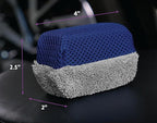 VIKING Tire Shine Applicator Sponges, Multi-Purpose Mesh and Microfiber Applicator Pad for Car Detailing, Blue and Grey, 2 Pack