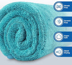 HOMEXCEL Professional Car Drying Towel (36"x 24") with Twisted-Loop Technology, 1200GSM for a Streak-Free Finish – Microfiber Towels for Cars, Trucks, SUVs, RVs and Motorcycles, Lake Green