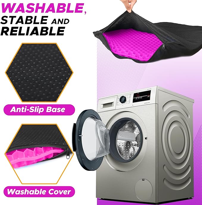 EcoNour Gel Seat Cushion for Long Sitting (Large & Thick) - Pressure Relief Honeycomb Cushion for Back, Sciatica, Coccyx, Hip & Tailbone Pain | Cushion for Office Chair pad, Wheelchair & Car