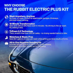 Electric Plus Kit, Waterless Car Wash Kit, Rechargeable Electric Sprayer, Foam 2.0 Solution, 6 Reusable Microfiber Towels, & Air Freshener, Car Cleaning Supplies, 9 Piece Auto Cleaning Kit