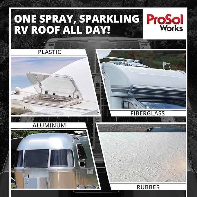 Bug Splat N' All RV Roof Cleaner 32 fl oz - RV Roof Cleaning Spray for Oxidation, Tree Sap, Bird Droppings, Black Streaks, Tough Stains & More - RV Wash for a Spotless Shine - Safe on All Surfaces