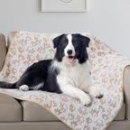 Stuffed Beige Premium Soft Dog Blankets for Large Dogs, Calming Indoor Cat Blanket Washable for Bed Couch Protection, Dog Essentials 42 * 65 inches