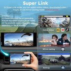 CARPURIDE W125S 11.26 Inch HD Wireless Carplay & Android Auto Screen, 4K +1080P+1080P Dash Camera for Cars with 64GB Card, with Loop Recording, Bluetooth, Voice Control, GPS, FM, Super Link