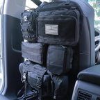 Universal Tactical Seat Back Organizer Vehicle Molle Panel Organizer Storage Bag with 5 Detachable Molle Pouch for All Vehicel Such as Jeep,Truck,SUV, Car, Ford,Chevy etc