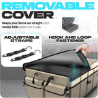 FORTEM Trunk Organizer For SUV Car Trunk Organizer, Foldable Storage, Car Accessories for Women Men, Collapsible Bag, Perfect Christmas Gifts, 600D Oxford, Non Slip Bottom, Straps, Soft Cover (65L)