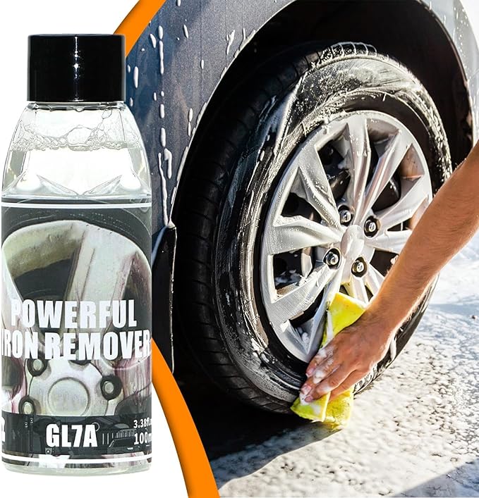 Iron Remover Car Detailing - 100ml Rim Cleaner Stain Removal,Car Rust Removal | for Wheels Brakes Calipers Tires Exterior Paint Motorcycle Rv Boat
