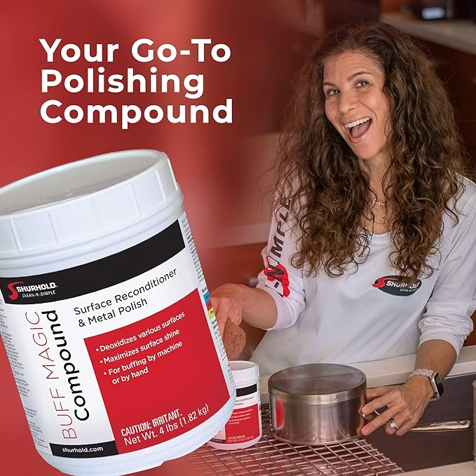 Shurhold Buff Magic Compound - Ultimate Restoration for Oxidation & Rust | Buffing & Polishing Pads for Metal & Gelcoat