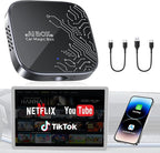 4-in-1 Wireless CarPlay Adapter for Streaming Netflix/YouTube/TikTok/TF Card, 2026 Magic Video AI Box & Android Auto Dongle [Dual Band WiFi, Autolink Pro] Plug & Play, Fits for OEM Wired Car Play Car