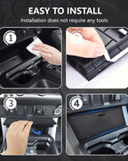 Center Console Hidden Storage Cover for Toyota Tacoma 2016-2023 Accessories, for Wireless Charging & Non Charging Models- Center Console Privacy Cover Protector Anti-Dust Organizer