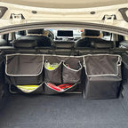 Car Backseat Trunk Organizer Hanging Bag, Car Interior Storage Organizer Accessories with 6 Nylon Fabric Pockets,Offer Enough Storage Space and Save More Storage Space for SUV,Jeep,MPV