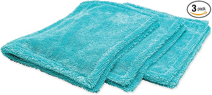 Griot's Garage PFM Edgeless Detailing Towels for Car Cleaning and Detailing, Scratch-Free, Machine-Washable, Small, 16” x 9”, Set of 3, 55527