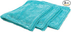 Griot's Garage PFM Edgeless Detailing Towels for Car Cleaning and Detailing, Scratch-Free, Machine-Washable, Small, 16” x 9”, Set of 3, 55527