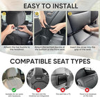 BALEINE Backseat Car Organizer, Back Seat Car Organizers and Storage, Kick Mats Back Seat Protector, Travel Accessories for Most Automotive (1 Pack, Navy)