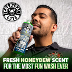 Chemical Guys CWS_110M Car Wash Starter Bundle - Honeydew Snow Foam Car Wash Soap, 128 oz (1 Gallon), Honeydew Scent + Green Chenille Wash Mitt (2 Items) Works on Cars, Trucks, SUVs, RVs & More