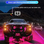 RGB LED Rock Lights, Neon Underglow Kit for Car with App/Remote Control and Voice-Activated Music Mode, 4 Pods Waterproof Car Light Rock Lights for Trucks ATV SUV RZR UTV Boat Motorcycle (Blue)