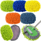 Layhit 5 Pcs Car Wash Mitt Set, Brush Not Included, Microfiber Mitt Cleaning Car Truck Washing Tools Kit RV Pickup Chenille Scratch Replacement (Multicolor)