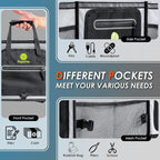 SugarFox 95L Car Trunk Organizer & Storage With 26L Ice Pack, Waterproof Foldable | Trunk Organizers for SUVs & Cars, Car Storage Organizer, Great Gift for Drivers (Gray-M004)