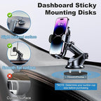 Adhesive Dashboard Pad Mounting Disk for Suction Cup Phone Mount, Heat Resistant Sticky Disc for Car Cell Phone Holder, 2pcs 73mm(2.87") Mount Disk Replacement for Sat Nav Holder Base, Tablet Bracket
