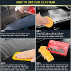 Car Clay Bar 4 Pack 400g, Premium Grade Clay Bars Detailing Magic Clay Bar Cleaner Auto Wash Bars with Washing and Adsorption Capacity for Car Wash Car Detailing Clean,RV, Bus,Glass Cleaning