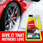 Mothers Triple Action Foam Wash, 100 oz. — pH Balanced, Eco-Friendly, Super-Sudsy, Foam Cannon, Safely Clean Without Stripping Wax, Sealant or Coating, Remove Dirt & Grime, Super Concentrated (05610)