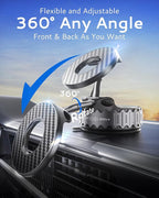 BEBEAR Car Phone Holder for Magsafe [78+LBS Hyper Suction & 4400gf Strongest Magnetic] 360°Adjustable Car Phone Mount Car Accessories Phone Holders for Your Car for iPhone 17/16 /15 Pro Max & Android