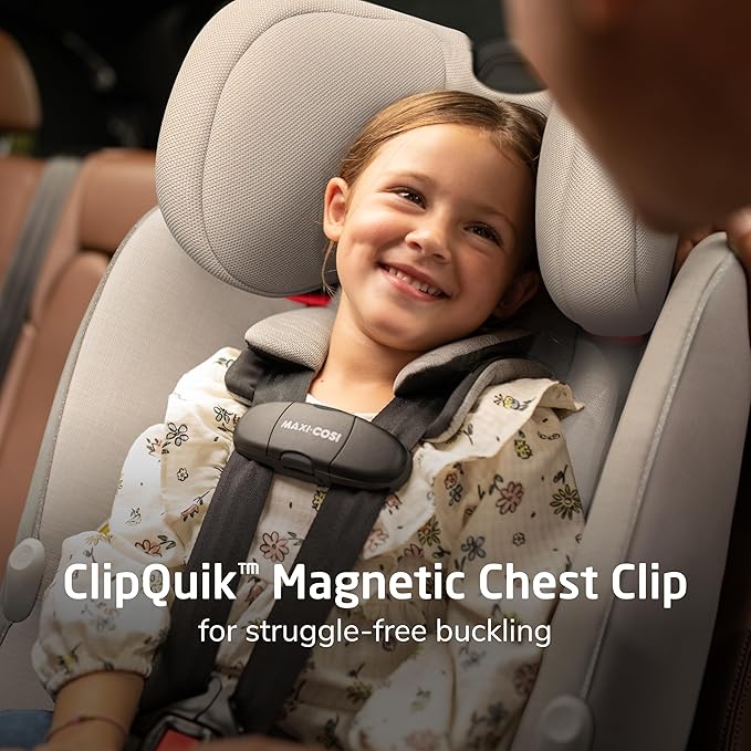 Maxi-Cosi Pria Max 3-in-1 Convertible Car Seat, Infant to Toddler Car Seat, ClipQuick Magnetic Chest Clip, Quick-Install Latch, Machine-Washable Cover, 5-100 lbs, Caspian Caviar