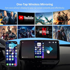OneCarStereo Cloud Magic AI Box Android 13 CarPlay Adapter with Qualcomm 8 Core, Wireless CarPlay & Android Auto, Built-in Cloud SIM 4G LTE, YouTube & Netflix Streaming for Factory Wired CarPlay Cars