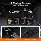 Goplus Collapsible Trunk Organizer, 13 Gallon Foldable Car Storage Organizer with Extenable Compartments, Pockets, Securing Straps, for SUV Van Sedan Truck, 22" x 16" x 10"