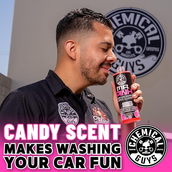 Chemical Guys Mr. Pink Car Wash Soap - 128 oz Super Suds Foaming Car Wash Soap for Cannon, Blaster, or Bucket Washing - pH Balanced, Safe on Wax, Sealant, Ceramic, and Clear Coat Finishes