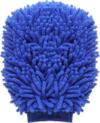 HARFINGTON Chenille Microfiber Car Wash Mitts 9" x 5.5" Scratch Free Wash Gloves Absorbent Double Sided Plush Cleaning Drying Mitts for Car Washing Home Clean Sky Blue