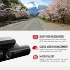 Cobra Smart Dual View Front and Cabin Dash Cam (SC 220C) - QHD 1440P Resolution, 360 Alerts, Parking Live View, Incident Reports, Emergency MayDay, 16 GB SD Card Included, CarPlay & Android Auto