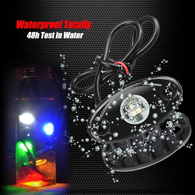 6 Pods LED Rock Lights, Ampper Waterproof LED Neon Underglow Light for Car Truck ATV UTV SUV Offroad Boat Underbody Glow Trail Rig Lamp (Yellow)