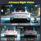 4K+2K+2K 3 Channel Dash Cam Front and Rear with 128GB Card, Dash Camera for Cars 5.8G/2.4G Dual WiFi, Built-in GPS, Night Vision, WDR, 170°Wide Angle, Emergency Lock, 24H Parking Monitor, Deep Black