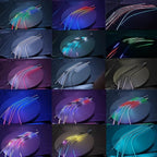 Dreamcolor Acrylic Interior Car LED Strip Light, RGB 10 in 1 Fiber Optic Ambient Lighting Kits, 16 Million Colors Sound Active Function Car Neon Lights with Wireless APP