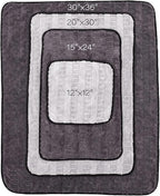 The Rag Company Gauntlet Car Drying Towel - 70/30 Korean Microfiber, Dries Faster Without Scratching, 900gsm, 30x36 inches, Ice Grey/Grey, Pack of 2