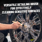 Chemical Guys Boars Hair Soft Detail Detailing Brush (2 Pack) – Gentle Natural Bristle Brushes for Interior, Emblems, Wheels & Sensitive Surfaces