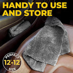 Super Soft Microfiber Towels for Cars - Edgeless - 6pk (12”x12”) - Premium Scratch-Free Towel - Great for Drying, Detailing, Polishing, Buffing - Ultra Absorbent Microfiber Cleaning Cloths for Car