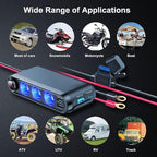 EUGIZMO 12V Cigarette Lighter Socket Splitter, 200W 3 Socket Multi Port Car Cigarette Lighter Adapter Plug Splitter USB Charger Auxiliary 12 Volt Power Outlet with Eyelet Terminal