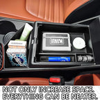 HGWEI 2 Pack Center Console Organizer Compatible with 2023-2026 Kia Sportage Hybrid/Plug-in Hybrid Middle Armrest Storage Box Insert Tray Accessories (Edition with Electronic Transmission ONLY), Black