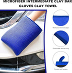 2 PCS Clay Mitt, Scratch-Free Microfiber Clay Bar Alternative Mitt Car Detailing Glove, Car Cleaning & Polishing Tool Clay Eraser Mitt for Paint Glass Wheels, Car Accessories (Blue)