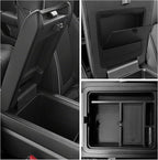YOJOJOCO 2PCS Center Console Organizer Compatible with Honda 2023-2025 2026 Pilot ＆ 2024-2026 Ridgeline ＆ 2024-2026 Passport Accessories Armrest Hidden Secondary Storage Box Handrail Platform Storage